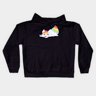 Bleh Rainbow Fox Kids Hoodie